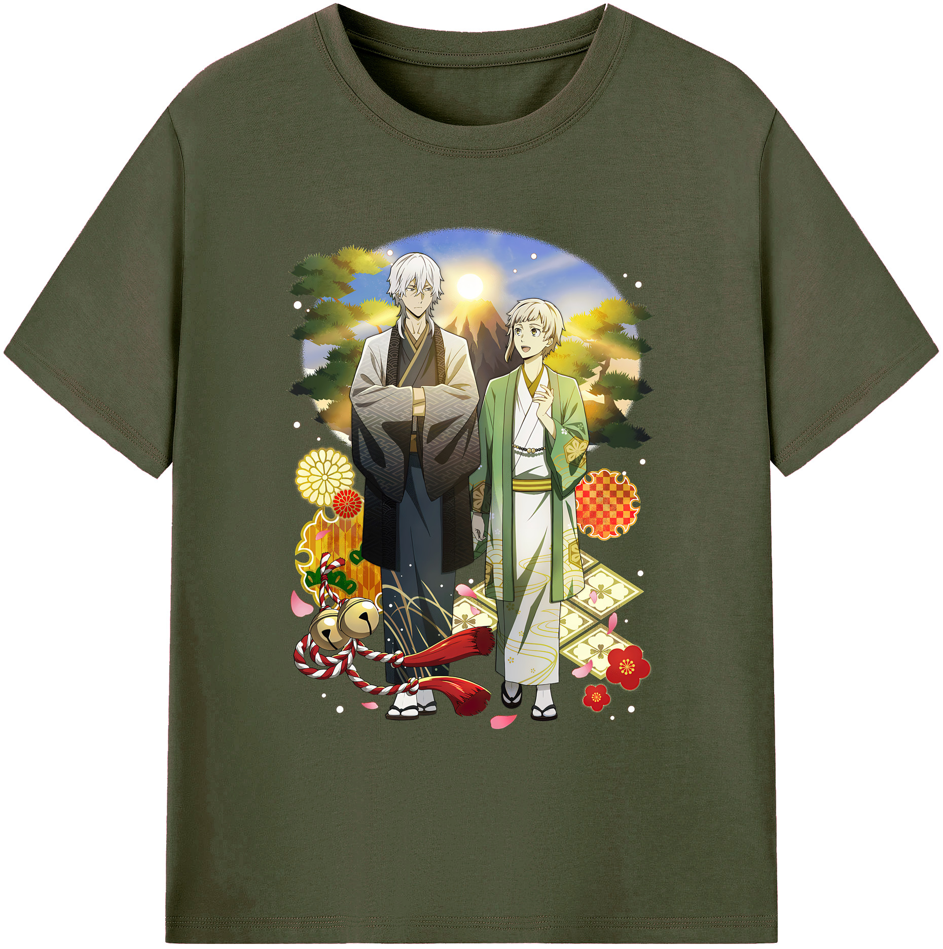 （画像用） 文豪ストレイドッグス Bungo Stray Dogs 綿100％ メンズ半袖Tシャツ｜肌触りやわらか＆通気性